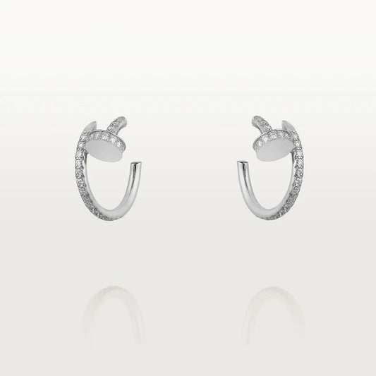LUXEIFY JUSTE EARRINGS 12.75MM SILVER DIAMOND