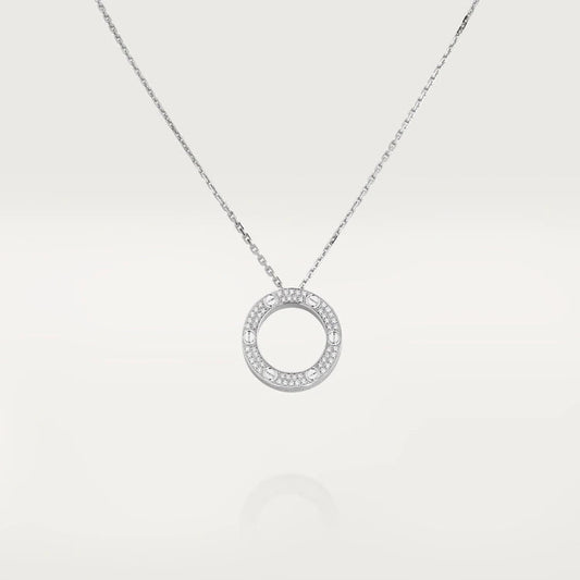 LUXEIFY LOVE NECKLACE ADJUSTABLE SILVER
