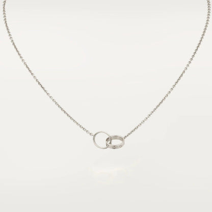 LUXEIFY LOVE NECKLACE PINK GOLD AND SILVER