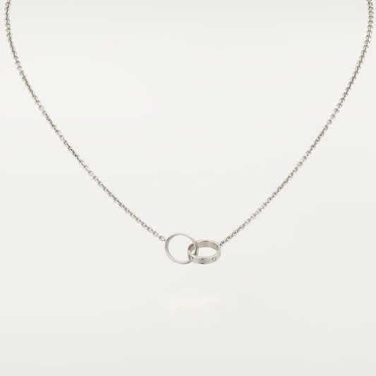 LUXEIFY LOVE NECKLACE PINK GOLD AND SILVER