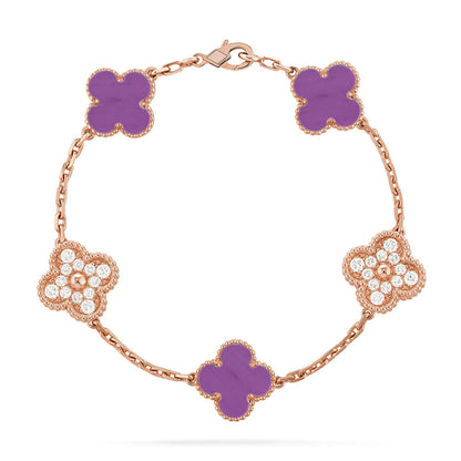CLOVER 5 MOTIF VIOLET BRACELET COLLECTION