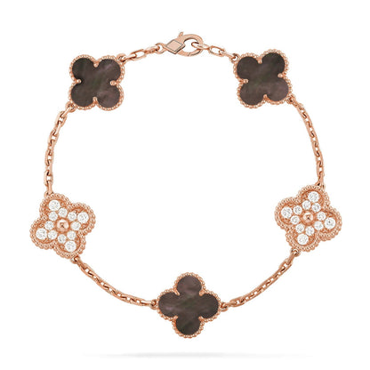 CLOVER 5 MOTIF GRAY MOP BRACELET COLLECTION
