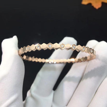 LUXEIFY BEE LOVE PINK GOLD DIAMOND BRACELET