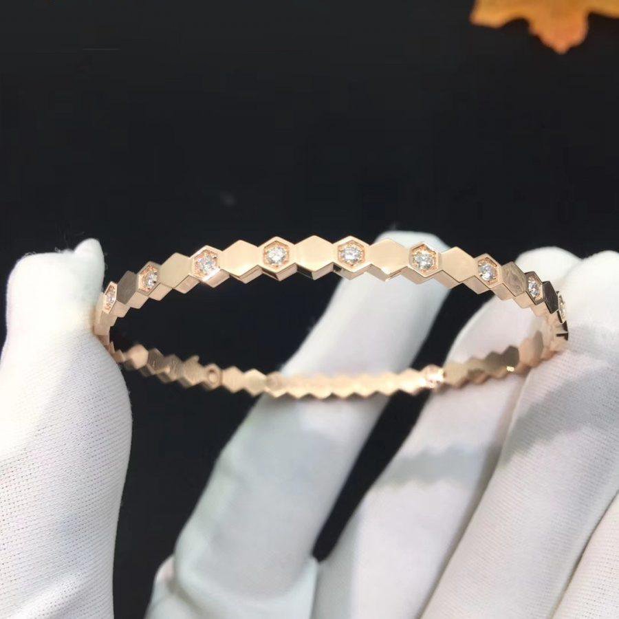 LUXEIFY BEE LOVE PINK GOLD DIAMOND BRACELET