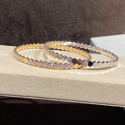 LUXEIFY BEE LOVE GOLD BRACELET FULL DIAMOND