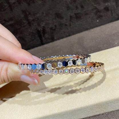 LUXEIFY BEE LOVE GOLD BRACELET FULL DIAMOND