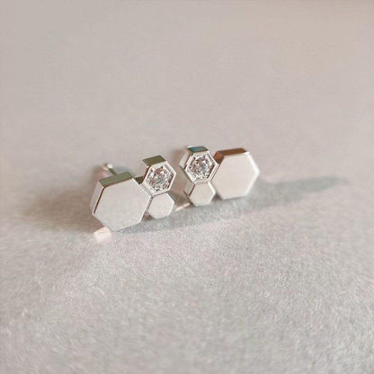 LUXEIFY BEE LOVE SILVER DIAMOND EARRINGS