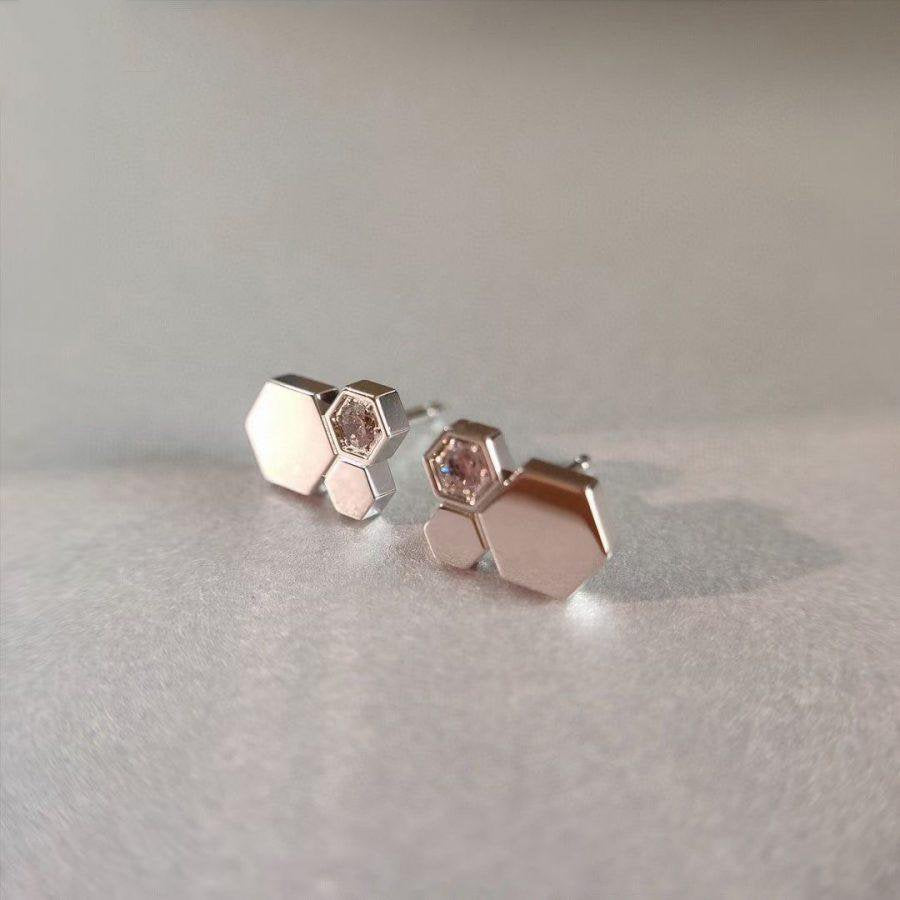 LUXEIFY BEE LOVE SILVER DIAMOND EARRINGS