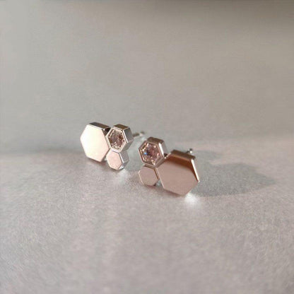 LUXEIFY BEE LOVE SILVER DIAMOND EARRINGS