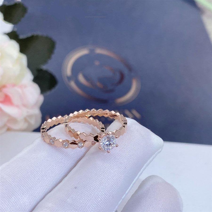 LUXEIFY BEE LOVE RING PINK GOLD 1 DIAMOND