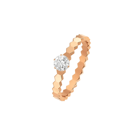 LUXEIFY BEE LOVE RING PINK GOLD 1 DIAMOND