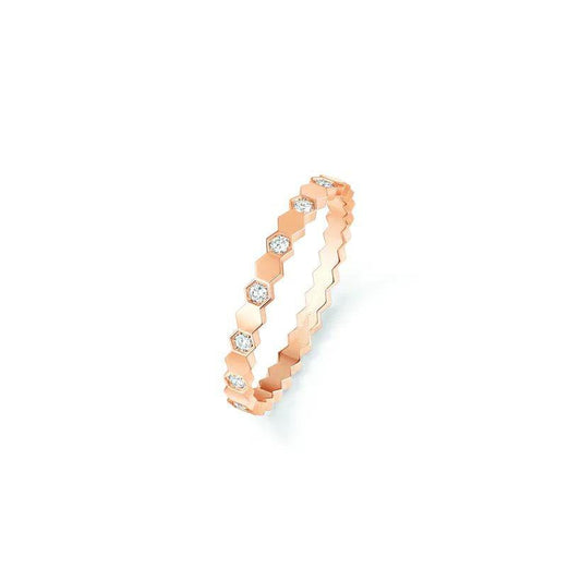 LUXEIFY BEE LOVE RING PINK GOLD DIAMOND