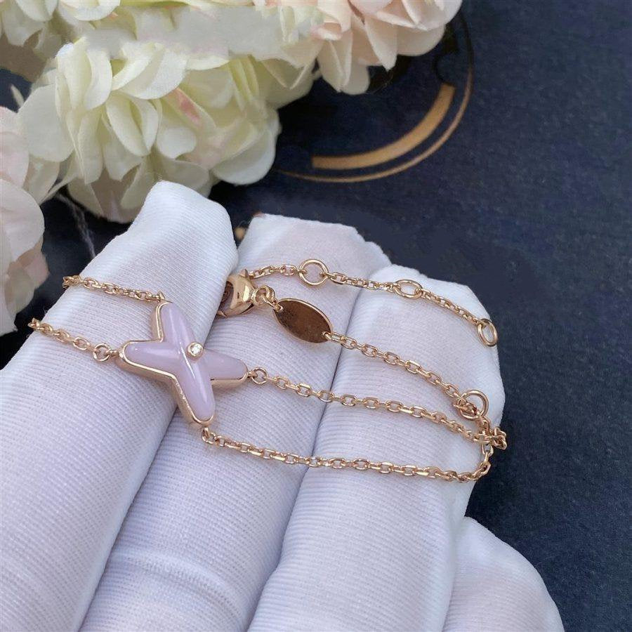LUXEIFY JEUX BRACELET PINK MOP PINK GOLD 1 DIAMOND