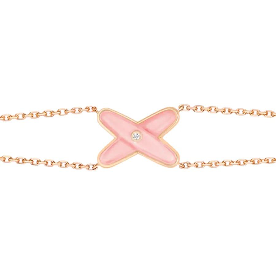 LUXEIFY JEUX BRACELET PINK MOP PINK GOLD 1 DIAMOND