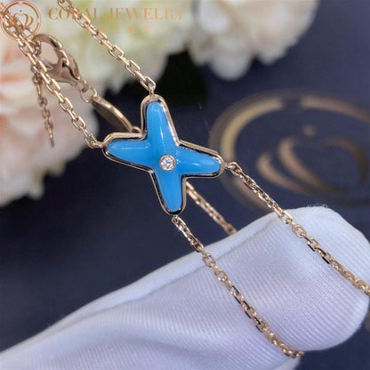 LUXEIFY JEUX BRACELET TURQUOISE PINK GOLD 1 DIAMOND