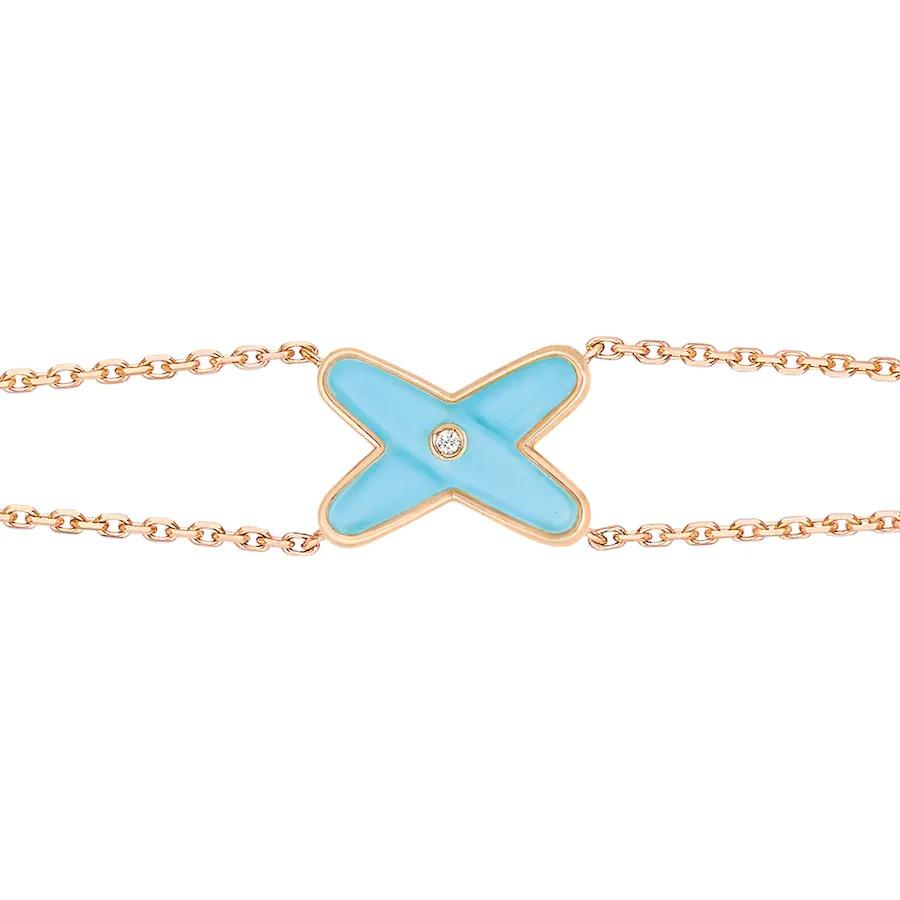 LUXEIFY JEUX BRACELET TURQUOISE PINK GOLD 1 DIAMOND