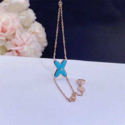 LUXEIFY JEUX BRACELET TURQUOISE PINK GOLD 1 DIAMOND