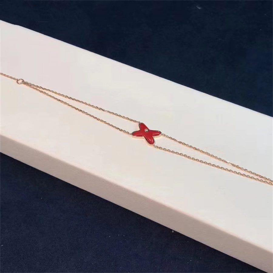 LUXEIFY JEUX BRACELET CARNELIAN PINK GOLD 1 DIAMOND
