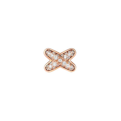 LUXEIFY JEUX DE PINK GOLD DIAMOND EARRINGS