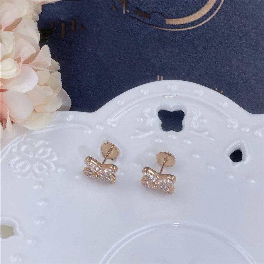 LUXEIFY JEUX DE PINK GOLD DIAMOND EARRINGS