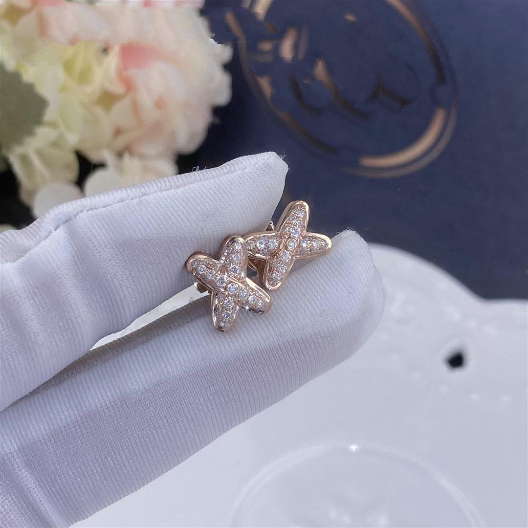 LUXEIFY JEUX DE PINK GOLD DIAMOND EARRINGS