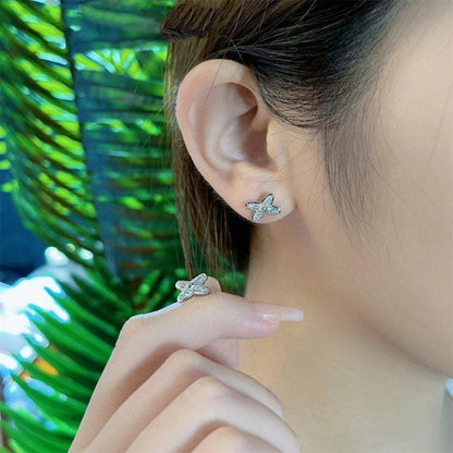 LUXEIFY JEUX DE SILVER DIAMOND EARRINGS