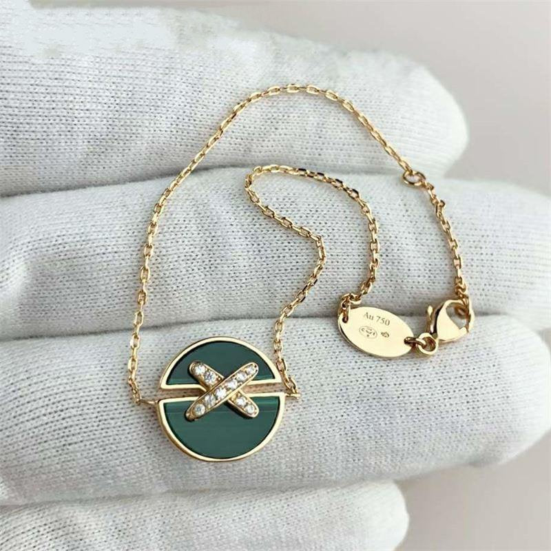 LUXEIFY JEUX DE BRACELET MALACHITE PINK GOLD DIAMONDS