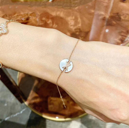 LUXEIFY JEUX DE BRACELET MOP PINK GOLD DIAMONDS