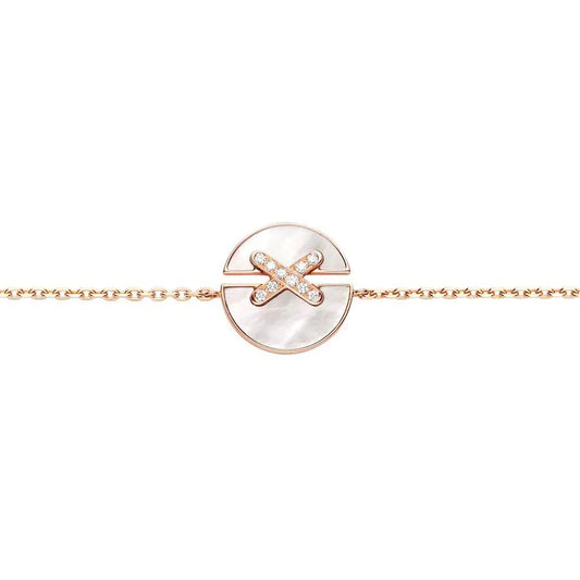 LUXEIFY JEUX DE BRACELET MOP PINK GOLD DIAMONDS