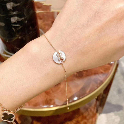 LUXEIFY JEUX DE BRACELET MOP PINK GOLD DIAMONDS