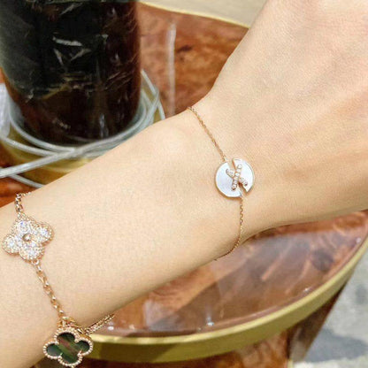 LUXEIFY JEUX DE BRACELET MOP PINK GOLD DIAMONDS