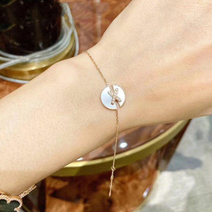 LUXEIFY JEUX DE BRACELET MOP PINK GOLD DIAMONDS