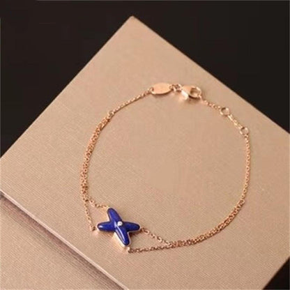 LUXEIFY Hollow Design Four-Leaf Clover Flower Shape Ring
