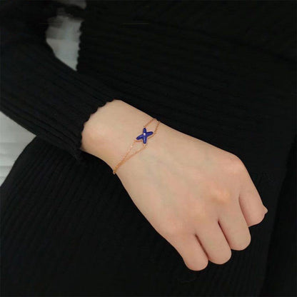 LUXEIFY Hollow Design Four-Leaf Clover Flower Shape Ring