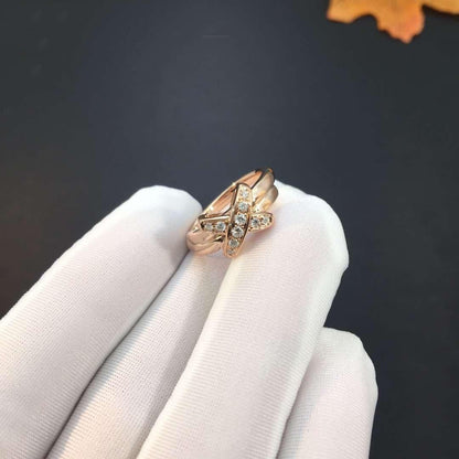 LUXEIFY JEUX DE PINK GOLD DIAMOND RING