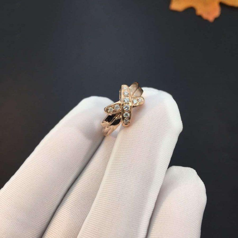 LUXEIFY JEUX DE PINK GOLD DIAMOND RING