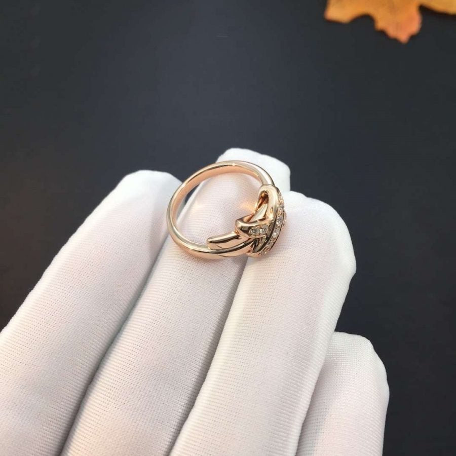 LUXEIFY JEUX DE PINK GOLD DIAMOND RING