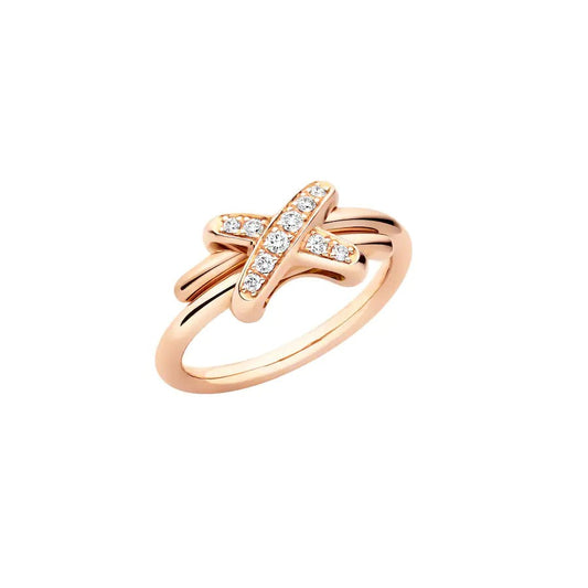 LUXEIFY JEUX DE PINK GOLD DIAMOND RING