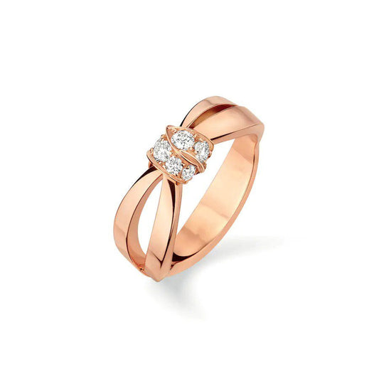 LUXEIFY LIENS RING PINK GOLD DIAMOND