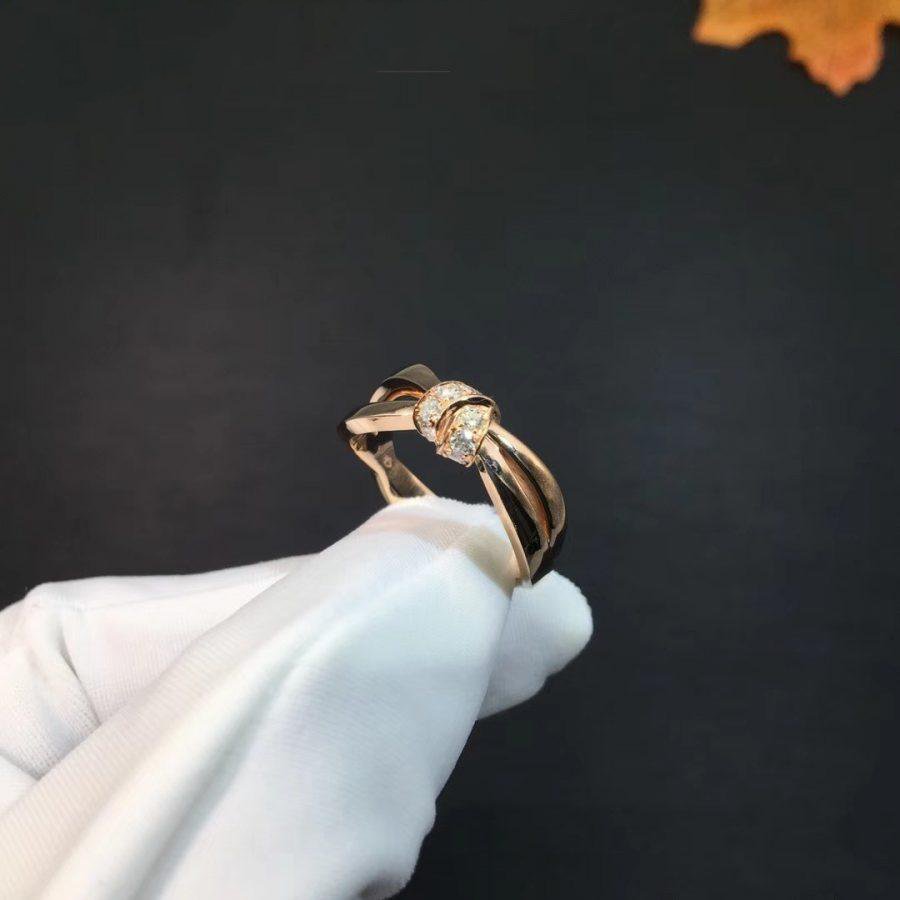 LUXEIFY LIENS RING PINK GOLD DIAMOND
