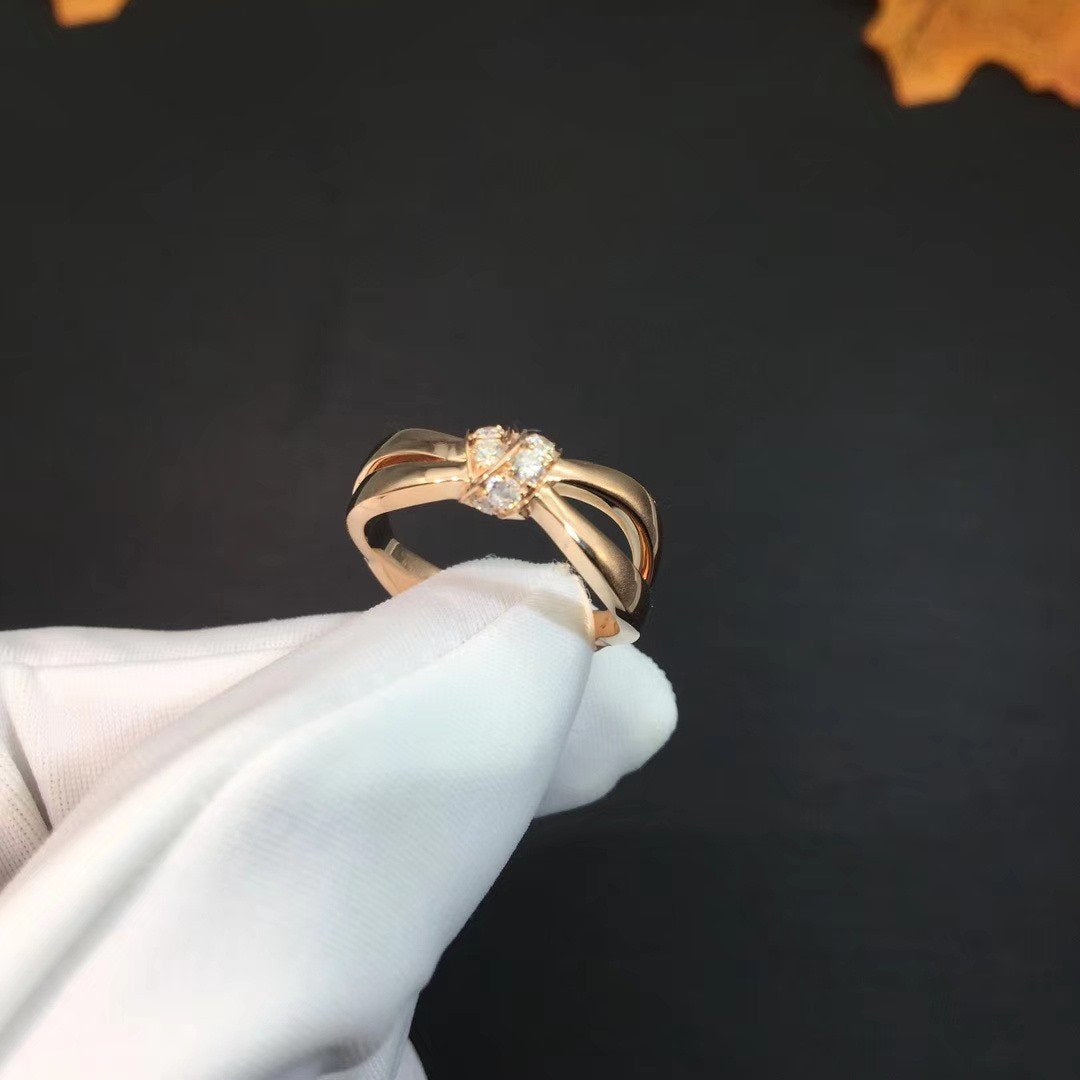 LUXEIFY LIENS RING PINK GOLD DIAMOND