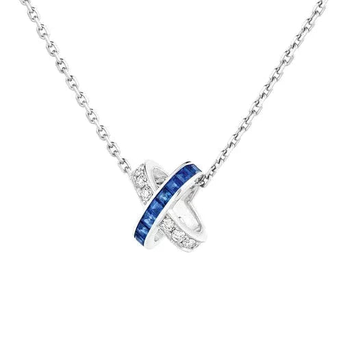 LUXEIFY LIENS DIAMOND SILVER NECKLACE