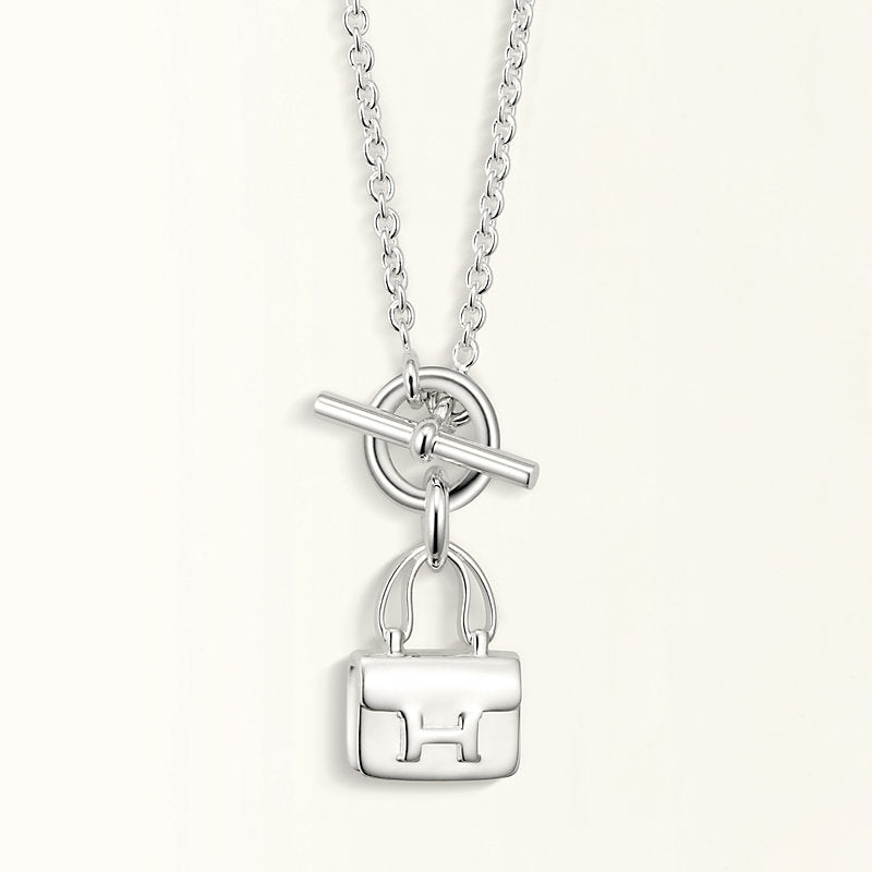 LUXEIFY POP H PEDANT SILVER NECKLACE