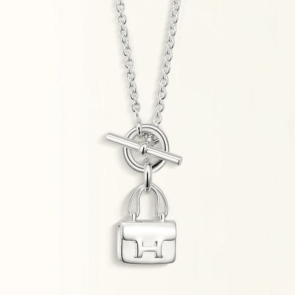 LUXEIFY POP H PEDANT SILVER NECKLACE