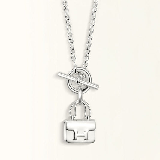 LUXEIFY POP H PEDANT SILVER NECKLACE