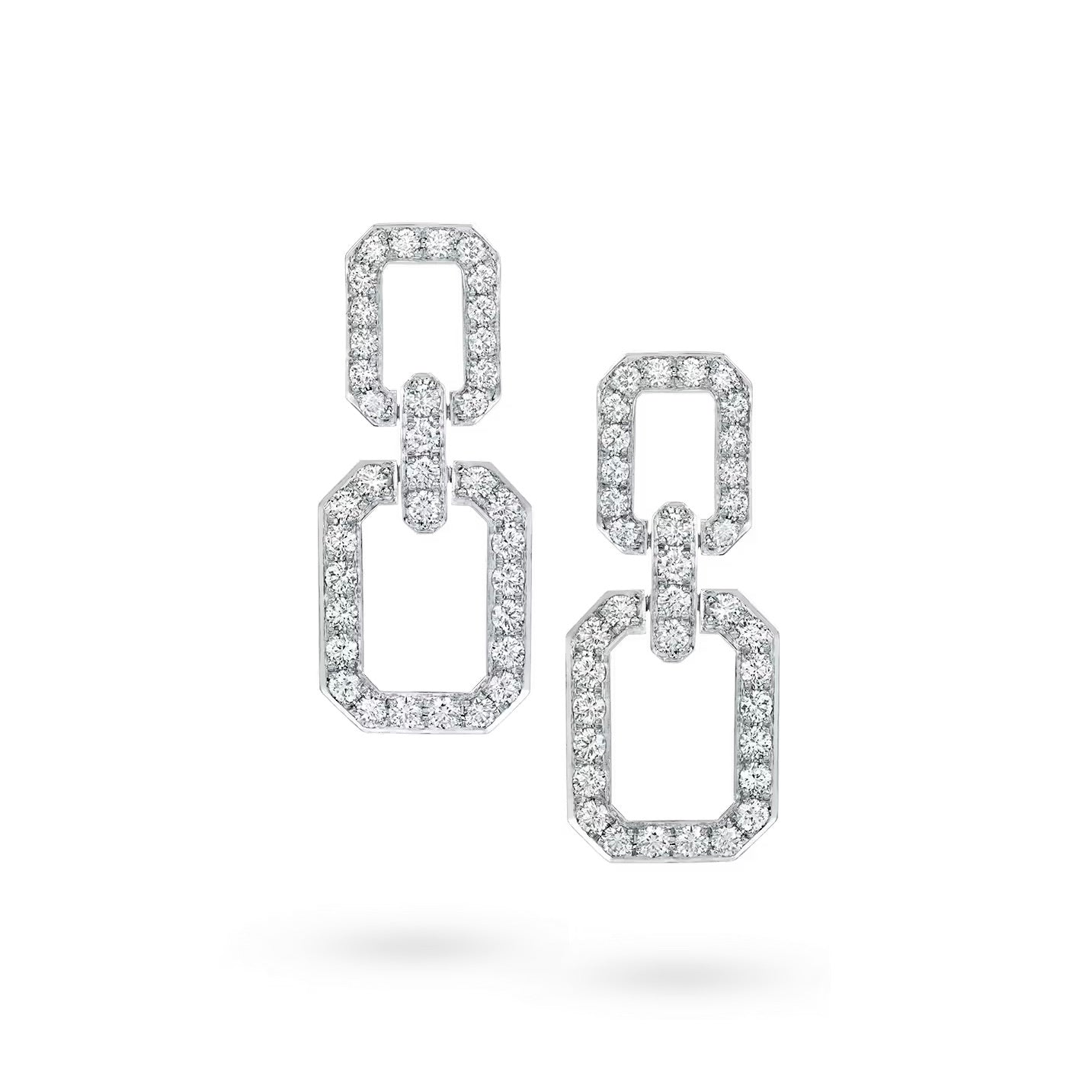 PENDIENTES MEDIANOS LUXEIFY LINKS CON DIAMANTE