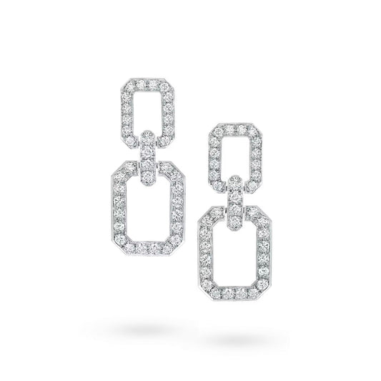 LUXEIFY LINKS MEDIUM EARRINGS DIAMOND