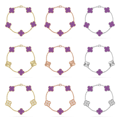 CLOVER 5 MOTIF VIOLET BRACELET COLLECTION