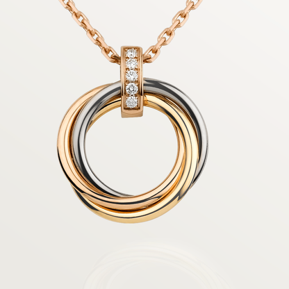 LUXEIFY TRINITY NECKLACE GOLD  DIAMONDS