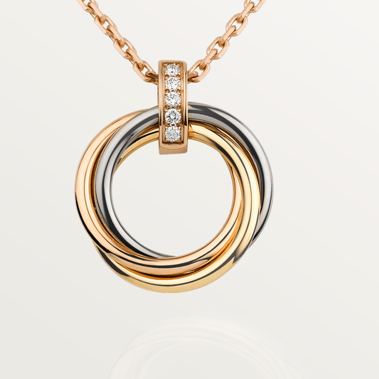 LUXEIFY TRINITY NECKLACE GOLD  DIAMONDS